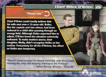 2000 SkyBox Star Trek The Next Generation Profiles #26 Chief Miles O'Brien Back