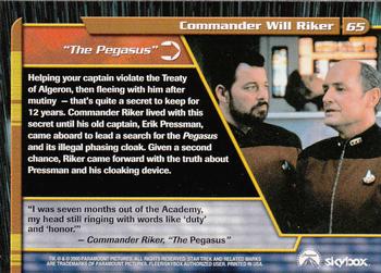 2000 SkyBox Star Trek The Next Generation Profiles #65 Commander Will Riker Back
