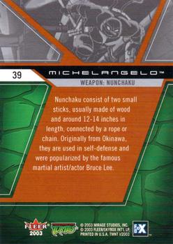 2003 Fleer Teenage Mutant Ninja Turtles #39 Weaponry: Nunchaku Back
