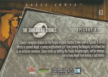 2003 Fleer Teenage Mutant Ninja Turtles 2: The Shredder Strikes #63 Casey Jones Back