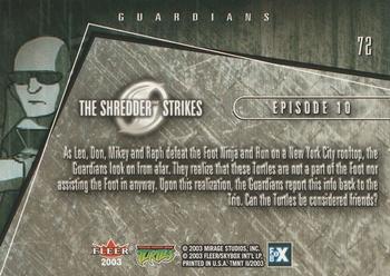 2003 Fleer Teenage Mutant Ninja Turtles 2: The Shredder Strikes #72 Guardians Back