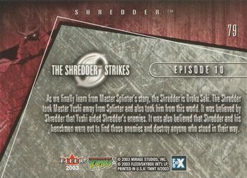 2003 Fleer Teenage Mutant Ninja Turtles 2: The Shredder Strikes #79 Shredder Back