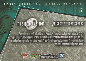 2003 Fleer Teenage Mutant Ninja Turtles 2: The Shredder Strikes #85 Casey Jones vs. Purple Dragons Back