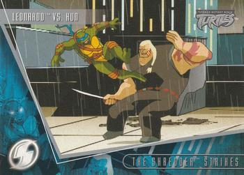 2003 Fleer Teenage Mutant Ninja Turtles 2: The Shredder Strikes #100 Leonardo vs. Hun Front