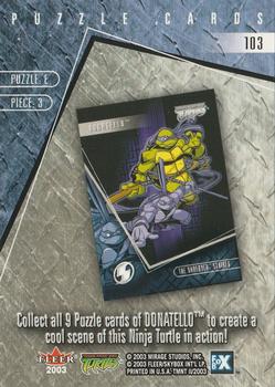 2003 Fleer Teenage Mutant Ninja Turtles 2: The Shredder Strikes #103 Puzzle: E - Piece: 3 Back