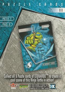 2003 Fleer Teenage Mutant Ninja Turtles 2: The Shredder Strikes #111 Puzzle: F - Piece: 2 Back
