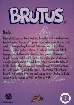 1993 Card Creations Popeye #3 Brutus Back