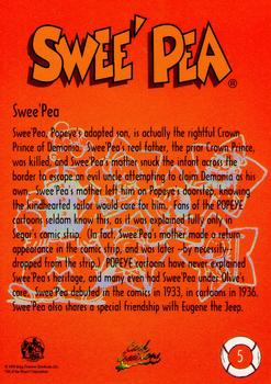 1993 Card Creations Popeye #5 Swee' Pea Back
