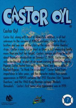1993 Card Creations Popeye #7 Castor Oyl Back