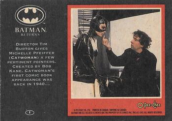 1992 O-Pee-Chee Batman Returns - Stadium Club #I Director Tim Burton gives ... Back