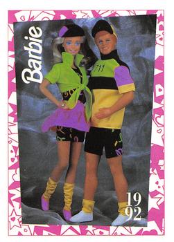 1992 Panini Barbie and Friends! (French Version) #52 Barbie and Ken Check List Front