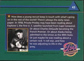 1992 The River Group The Elvis Collection #43 How does a young recruit keep in touch with... Back