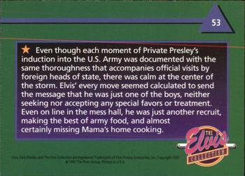 1992 The River Group The Elvis Collection #53 Even though each moment of Private Presley's... Back