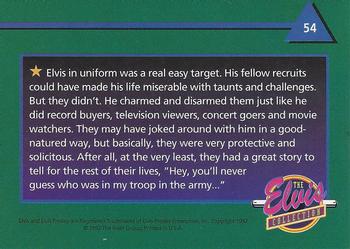 1992 The River Group The Elvis Collection #54 Elvis in uniform was a real easy target. His fellow... Back