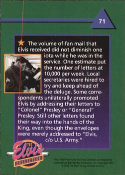 1992 The River Group The Elvis Collection #71 The volume of fan mail that Elvis received did not... Back