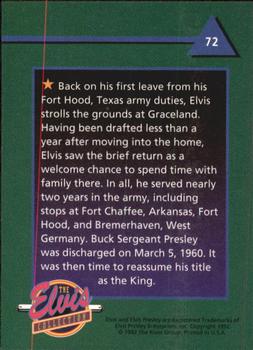 1992 The River Group The Elvis Collection #72 Back on his first leave from his Fort Hood, Texas... Back