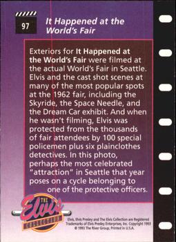 1992 The River Group The Elvis Collection #97 Exteriors for It Happened at the World's Fair... Back