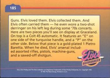1992 The River Group The Elvis Collection #185 Guns, Elvis loved them. Elvis collected them. Back