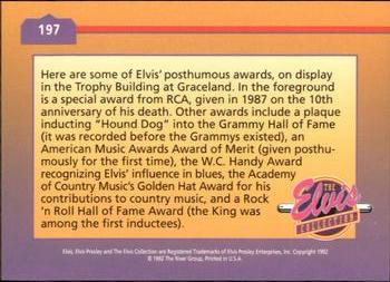 1992 The River Group The Elvis Collection #197 Here are some of Elvis' posthumous awards, on display... Back
