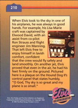 1992 The River Group The Elvis Collection #210 When Elvis took to the sky in one of his airplanes... Back