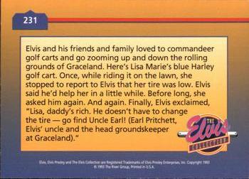 1992 The River Group The Elvis Collection #231 Elvis and his friends and family loved to commandeer... Back