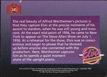 1992 The River Group The Elvis Collection #245 The real beauty of Alfred Wertheimer's pictures... Back