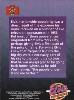 1992 The River Group The Elvis Collection #269 Elvis' nationwide popularity was a direct result... Back