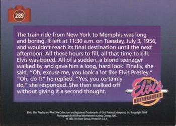 1992 The River Group The Elvis Collection #289 The train ride from New York to Memphis was... Back
