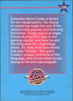 1992 The River Group The Elvis Collection #298 Comedian Norm Crosby is famed for his malapropisms. Back