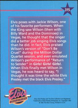 1992 The River Group The Elvis Collection #315 Elvis poses with Jackie Wilson, one of his... Back
