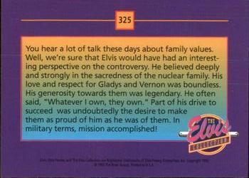 1992 The River Group The Elvis Collection #325 You hear a lot of talk these days about family... Back