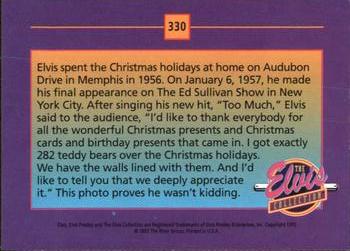 1992 The River Group The Elvis Collection #330 Elvis spent the Christmas holidays at home... Back