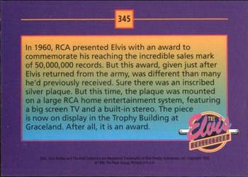 1992 The River Group The Elvis Collection #345 In 1960, RCA presented Elvis with an award... Back