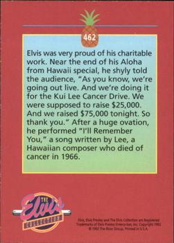 1992 The River Group The Elvis Collection #462 Elvis was very proud of his charitable work... Back
