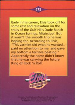1992 The River Group The Elvis Collection #473 Early in his career, Elvis took off for... Back