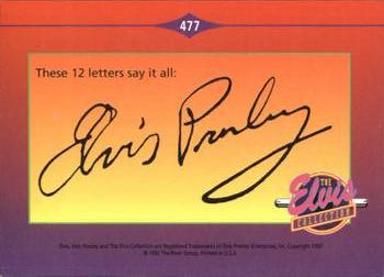 1992 The River Group The Elvis Collection #477 These 12 letters say it all: Elvis Presley... Back
