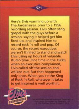 1992 The River Group The Elvis Collection #521 Here's Elvis warming up with The Jordanaires... Back