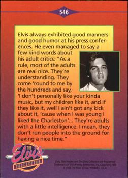 1992 The River Group The Elvis Collection #546 Elvis always exhibited good manners and good... Back