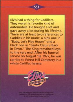 1992 The River Group The Elvis Collection #551 Elvis had a thing for Cadillacs. They were... Back