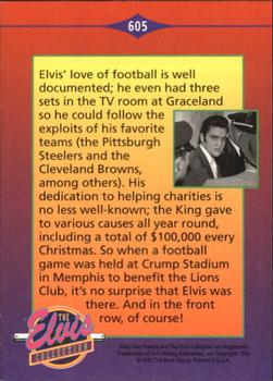 1992 The River Group The Elvis Collection #605 Elvis' love of football is well documented... Back
