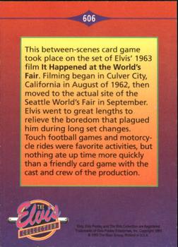 1992 The River Group The Elvis Collection #606 This between-scenes card game took place... Back