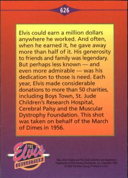 1992 The River Group The Elvis Collection #626 Elvis could earn a million dollars anywhere... Back