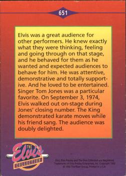 1992 The River Group The Elvis Collection #651 Elvis was a great audience for other performers. Back