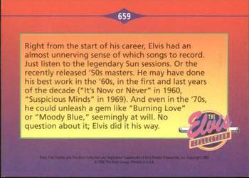 1992 The River Group The Elvis Collection #659 Right from the start of his career, Elvis had... Back