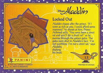 1993 Panini Aladdin #13 Locked Out Back
