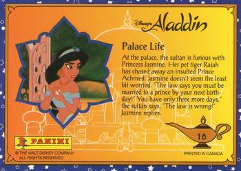 1993 Panini Aladdin #16 Palace Life Back