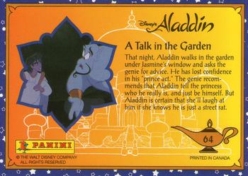 1993 Panini Aladdin #64 A Talk in the Garden Back