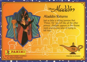 1993 Panini Aladdin #76 Aladdin Returns Back