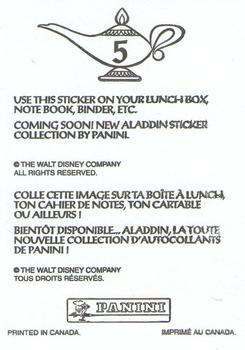 1993 Panini Aladdin - Stickers #5 Jafar Back