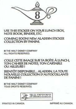 1993 Panini Aladdin - Stickers #8 Rajah Back